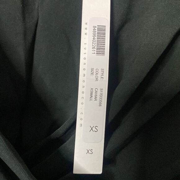 SUSANA MONACO x REVOLVE Caviar Green   Mock neck Mini Dress Grunge Whimsigoth XS - Picture 6 of 10